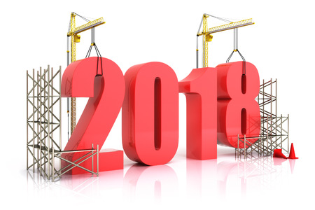 Year 2018 under construction, update your business plan concept
