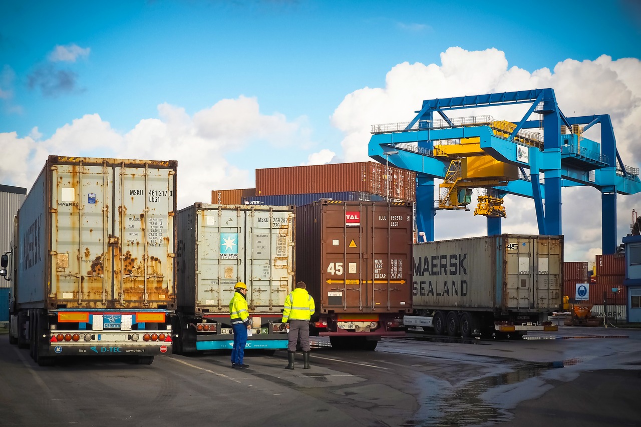 What to do when your supply chain faces disruption - two workers in a container handling depot