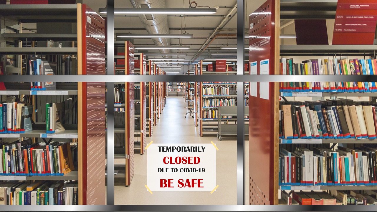 COVID-19 Business Update – 19 November 2020 - A library locked down because of Covid-19.