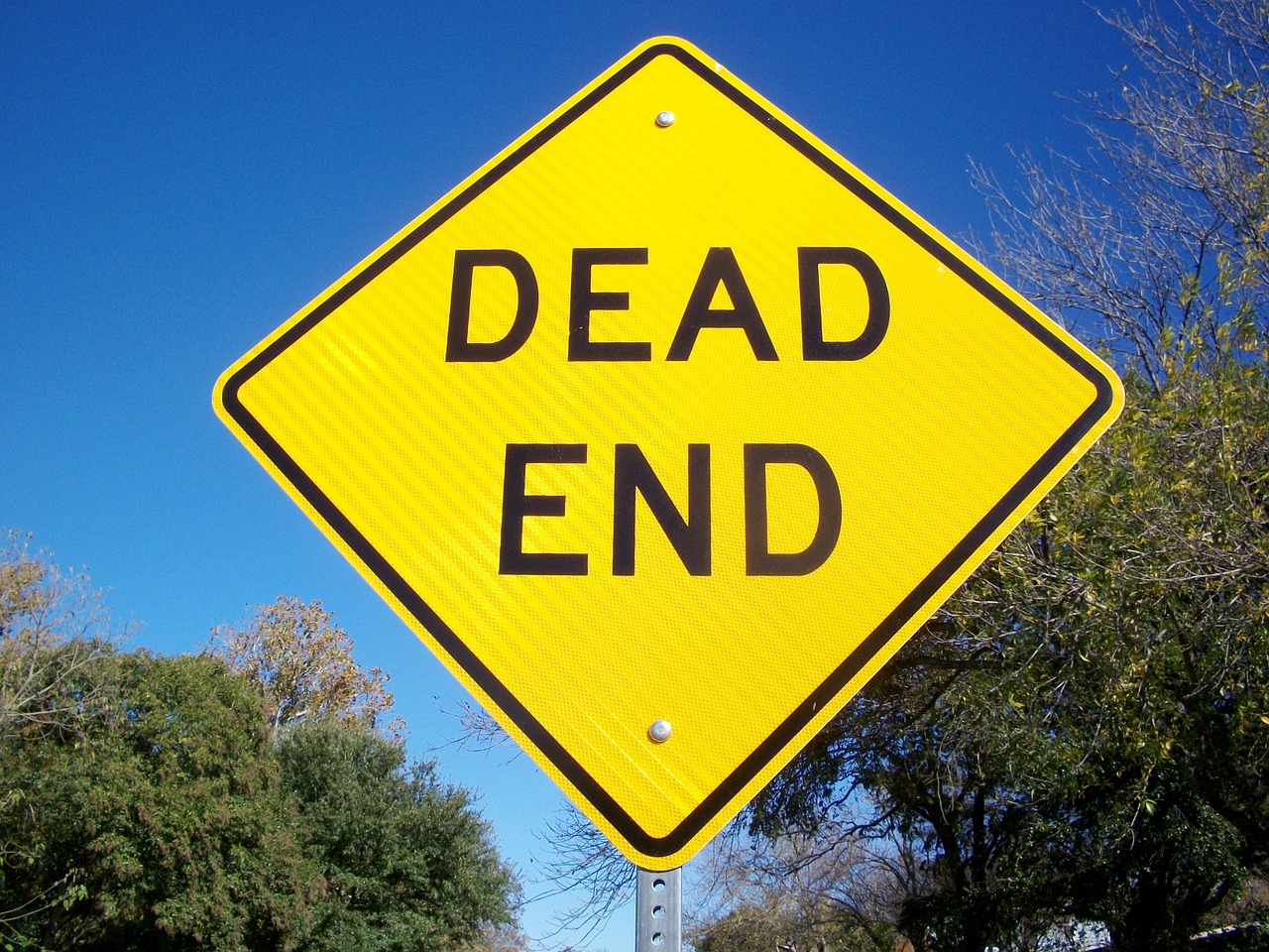 Early Warning Signs of Insolvency to Watch Out For - a yellow "dead end" warning street sign